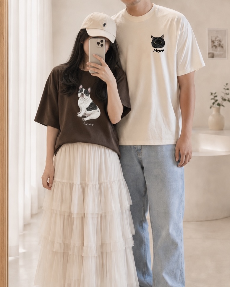 微落肩短T展示照 1